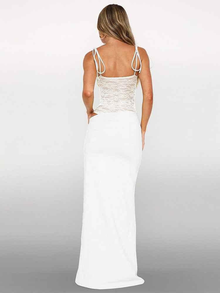 Women’s Lace Corset Maxi Dress