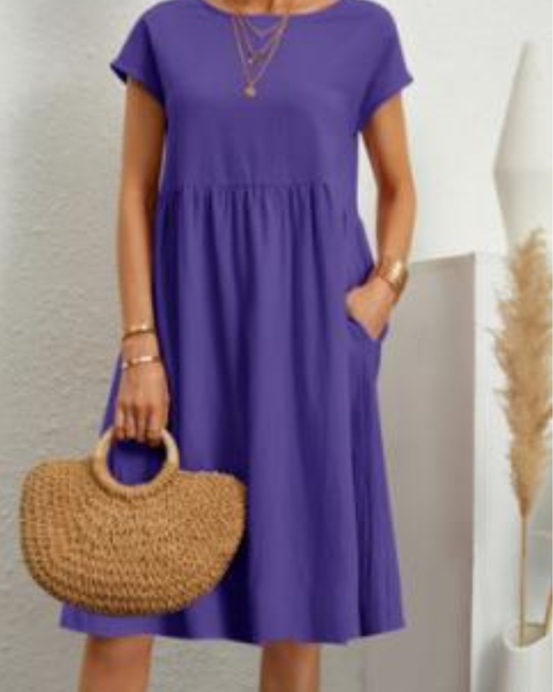 Women’s Cotton Linen Midi Dress