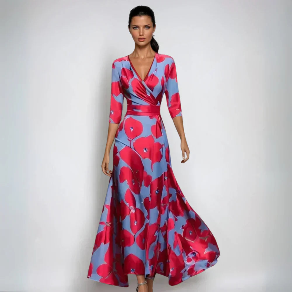Women’s Floral Wrap Maxi Dress