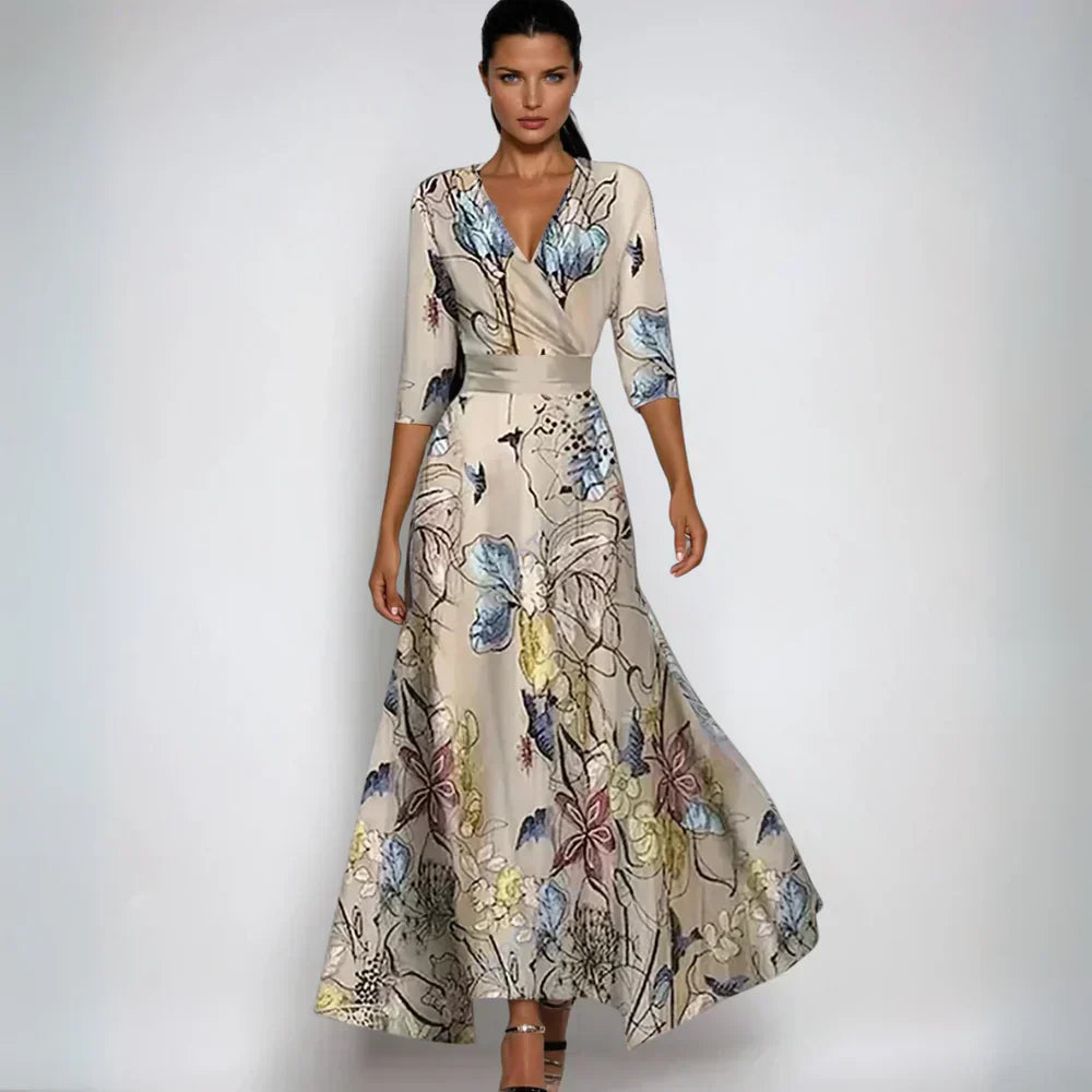 Women’s Floral Wrap Maxi Dress
