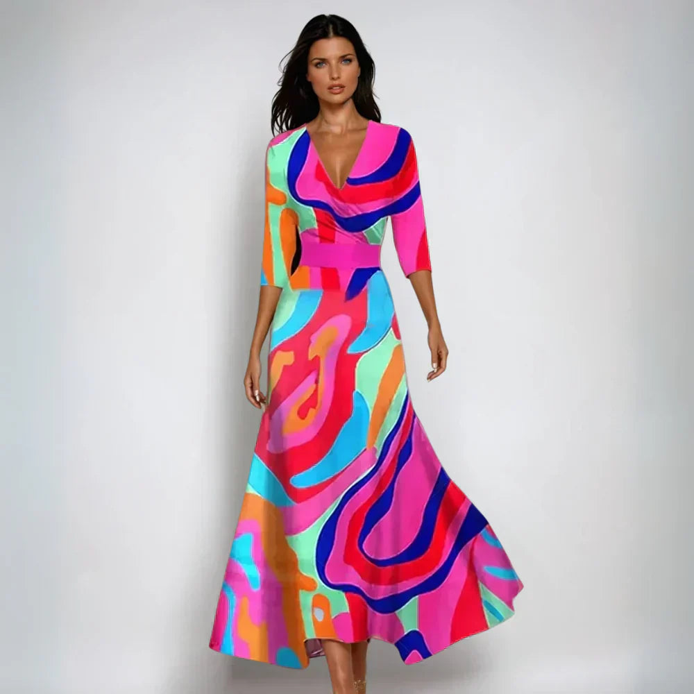 Women’s Floral Wrap Maxi Dress