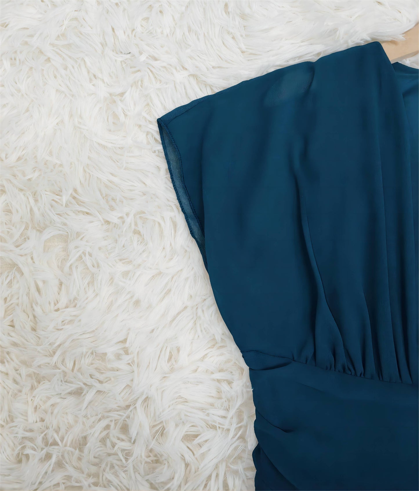 Women’s Navy Chiffon Midi Dress