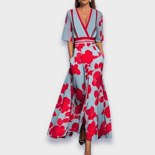Women’s Floral Wrap Maxi Dress