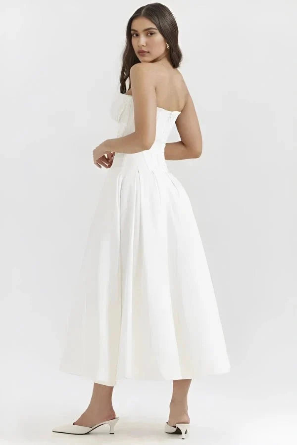 Women’s Strapless Corset Midi Dress