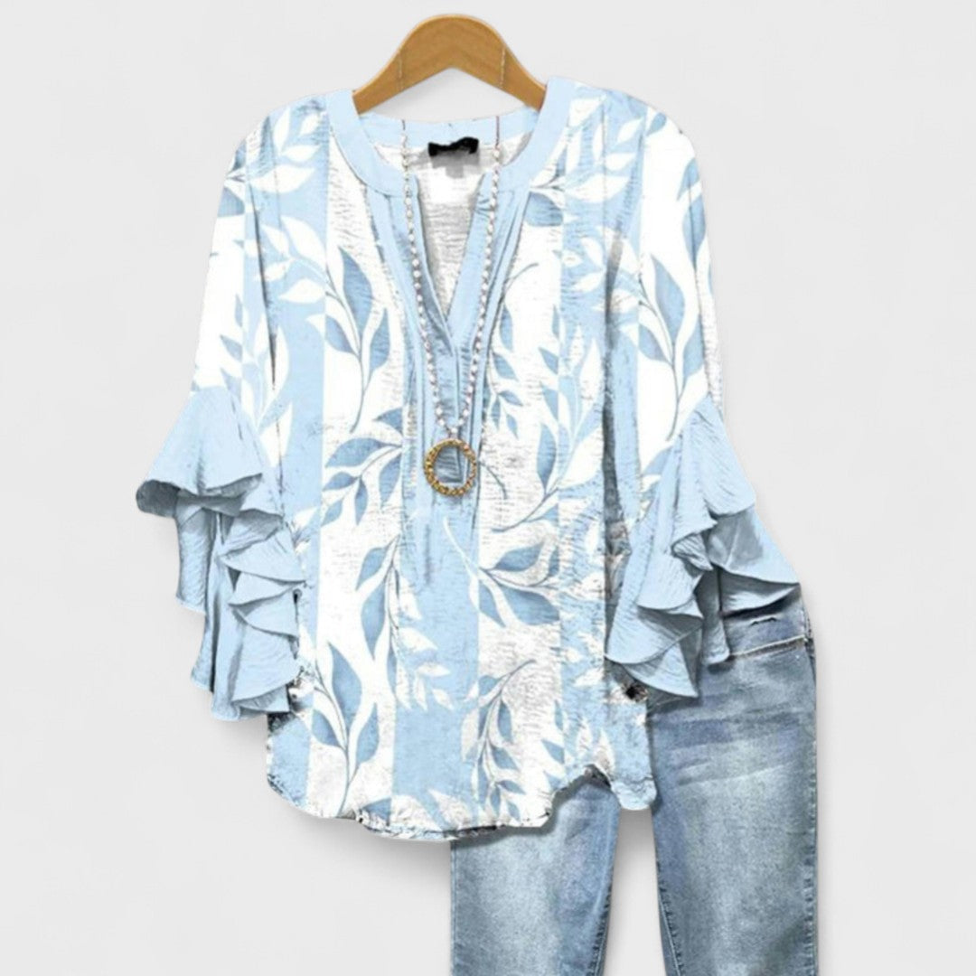 Women’s Floral V-Neck Blouse