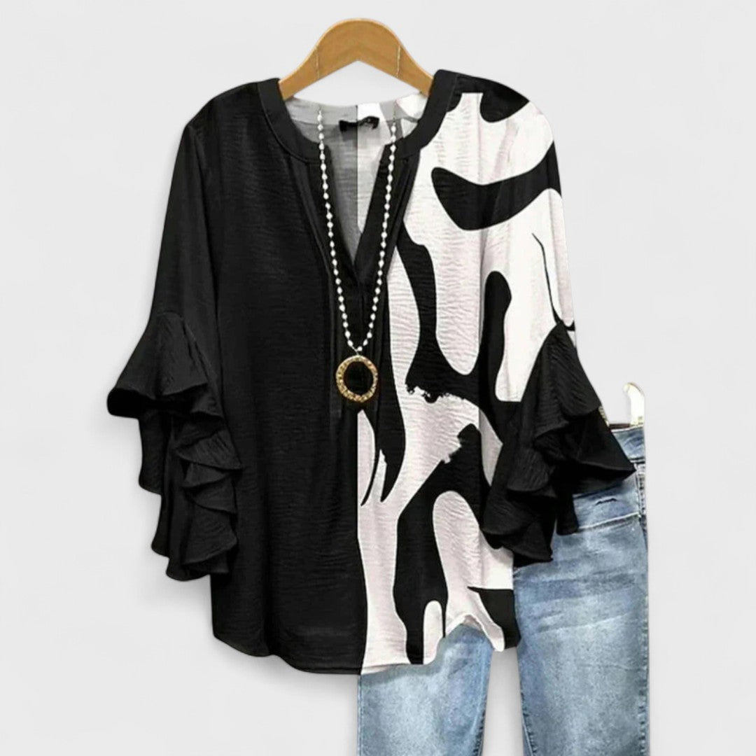 Women’s Floral V-Neck Blouse
