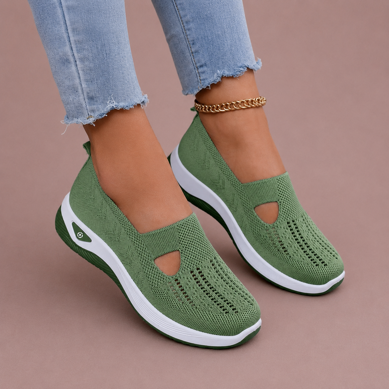 Women’s Knit Slip-On Walking Shoes