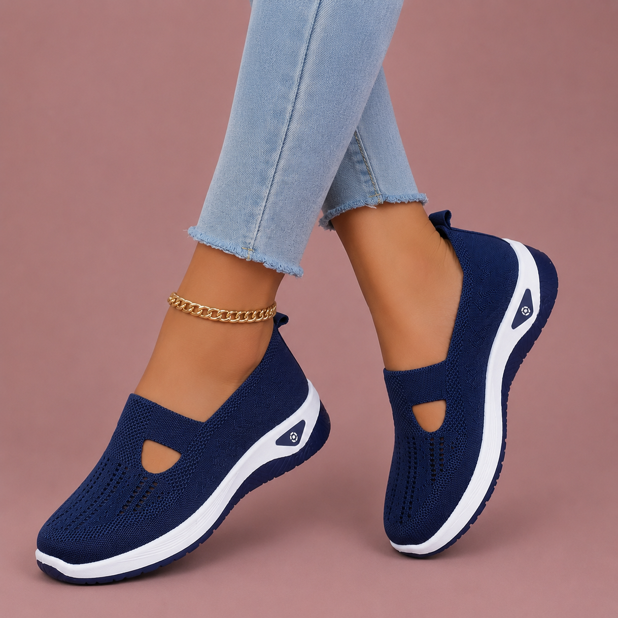 Women’s Knit Slip-On Walking Shoes