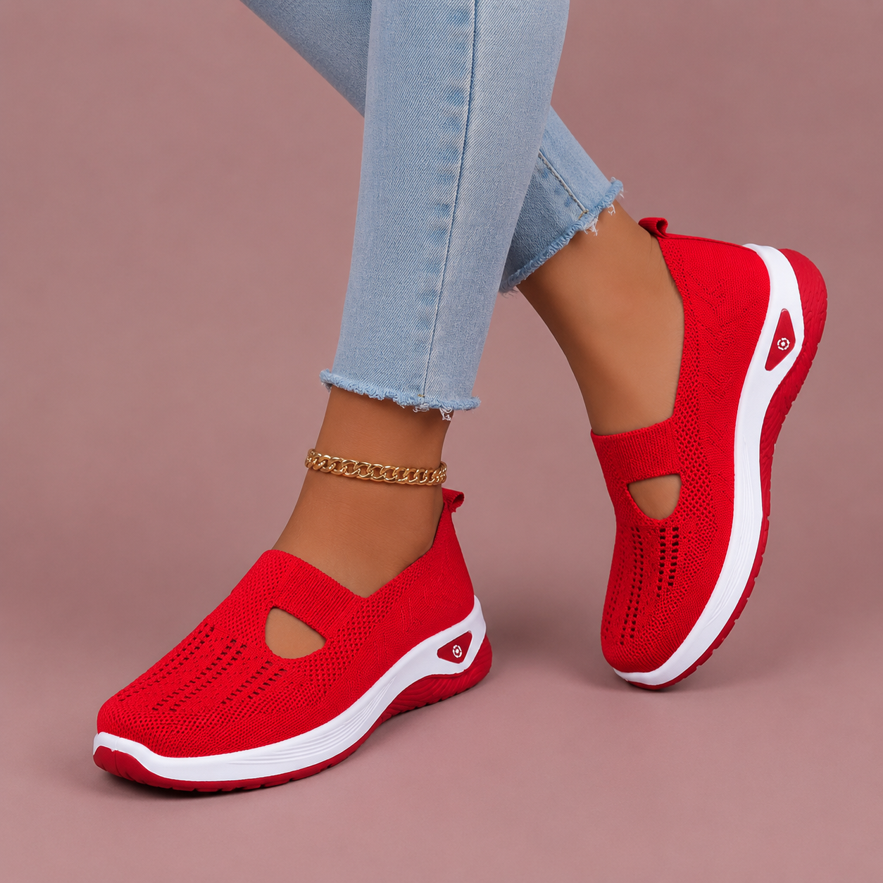 Women’s Knit Slip-On Walking Shoes