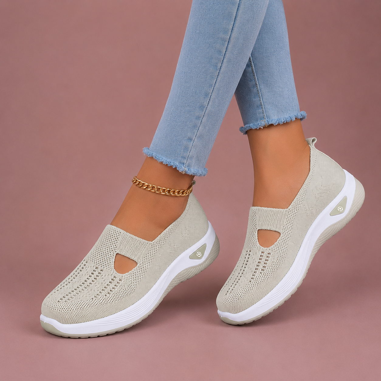 Women’s Knit Slip-On Walking Shoes