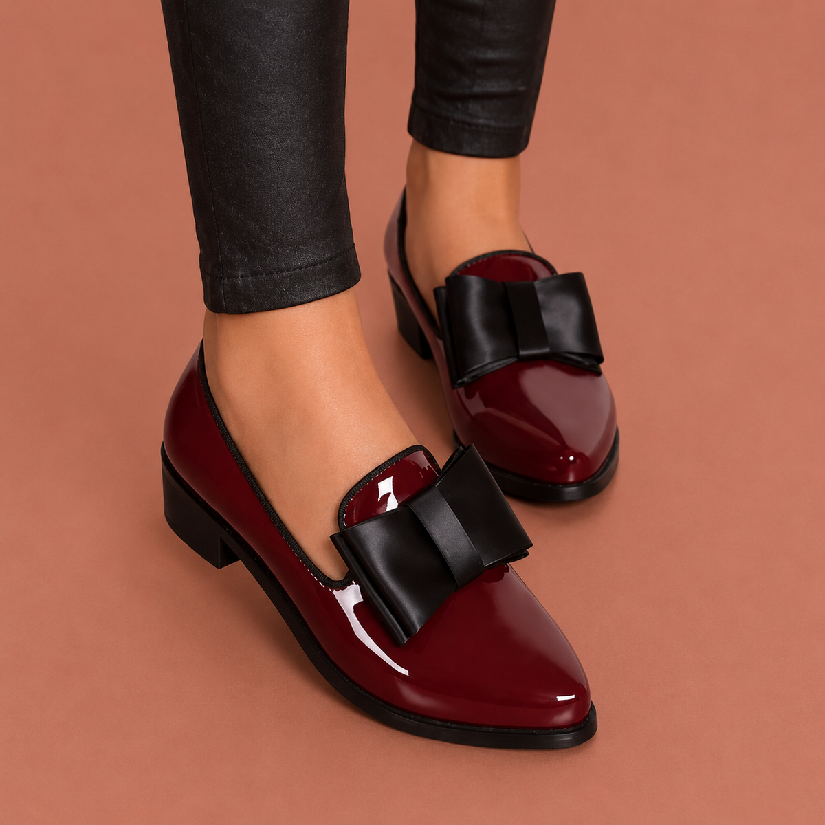 Women’s Patent Bow Court Shoes