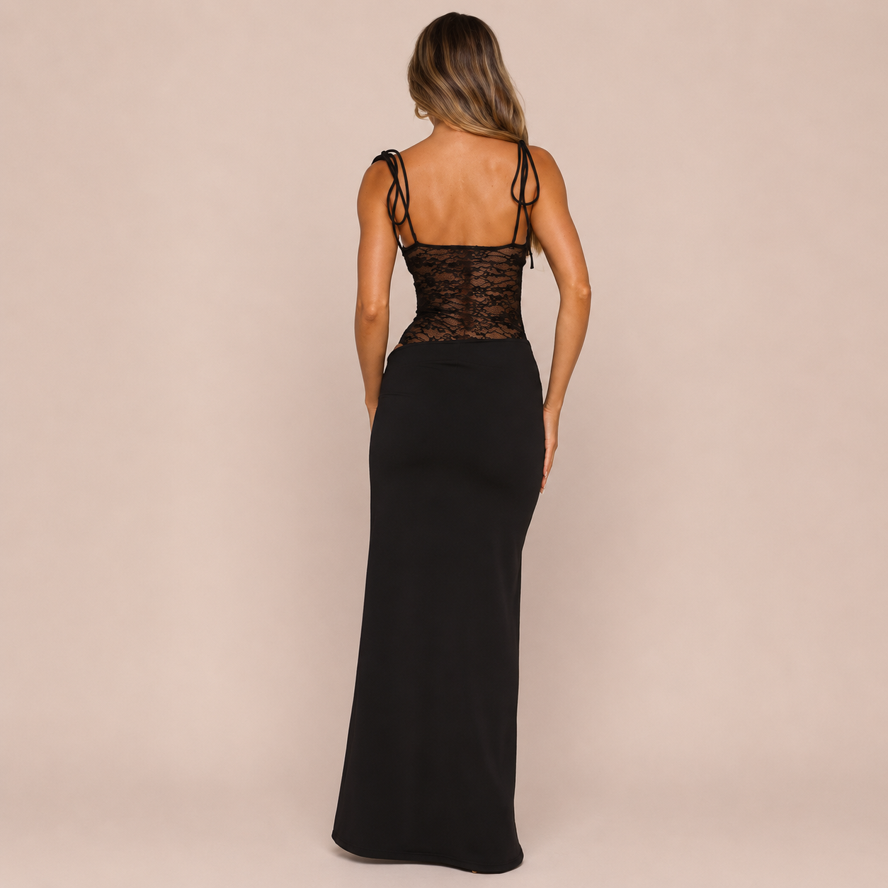 Women’s Lace Corset Maxi Dress
