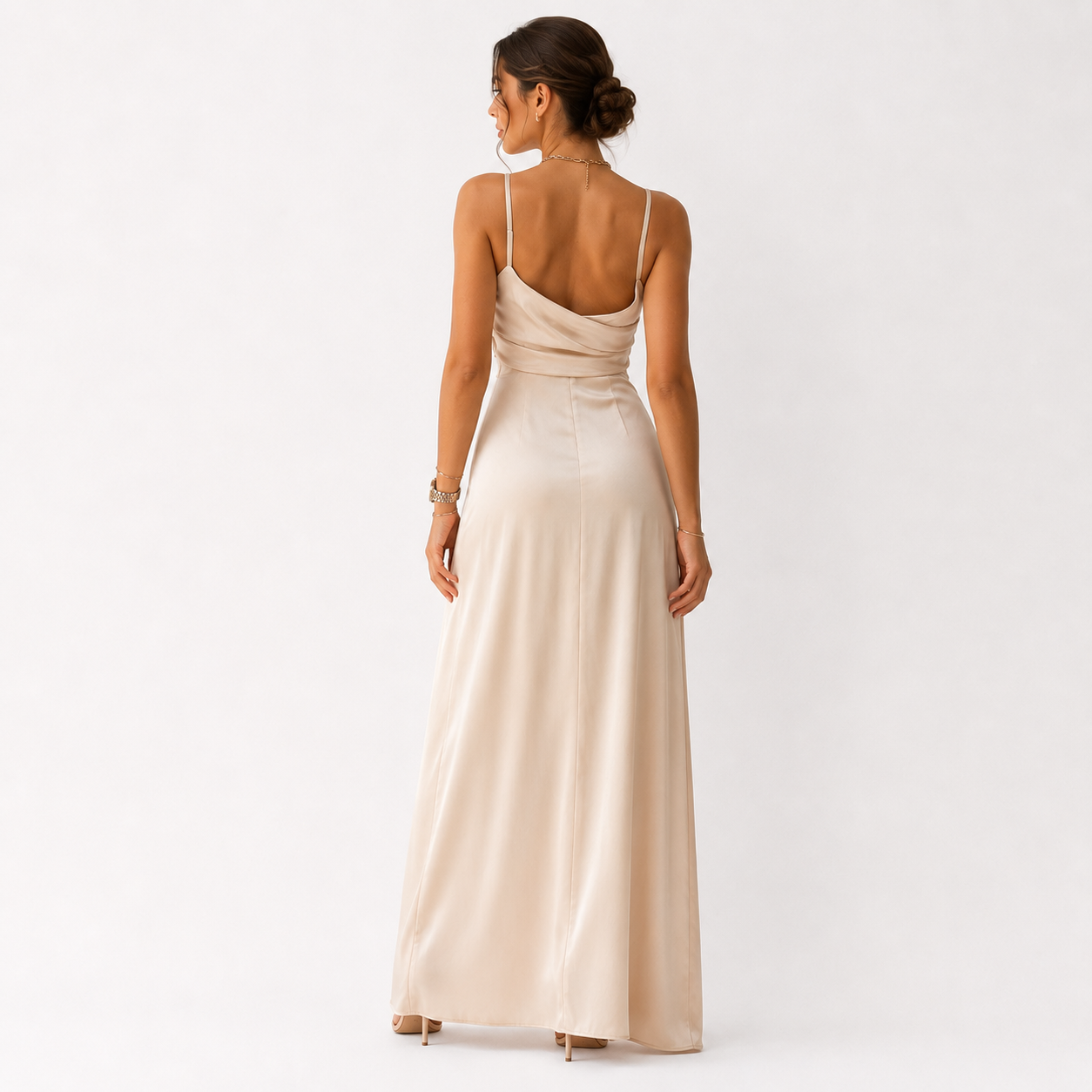 Women’s Spaghetti Strap Split Maxi Dress