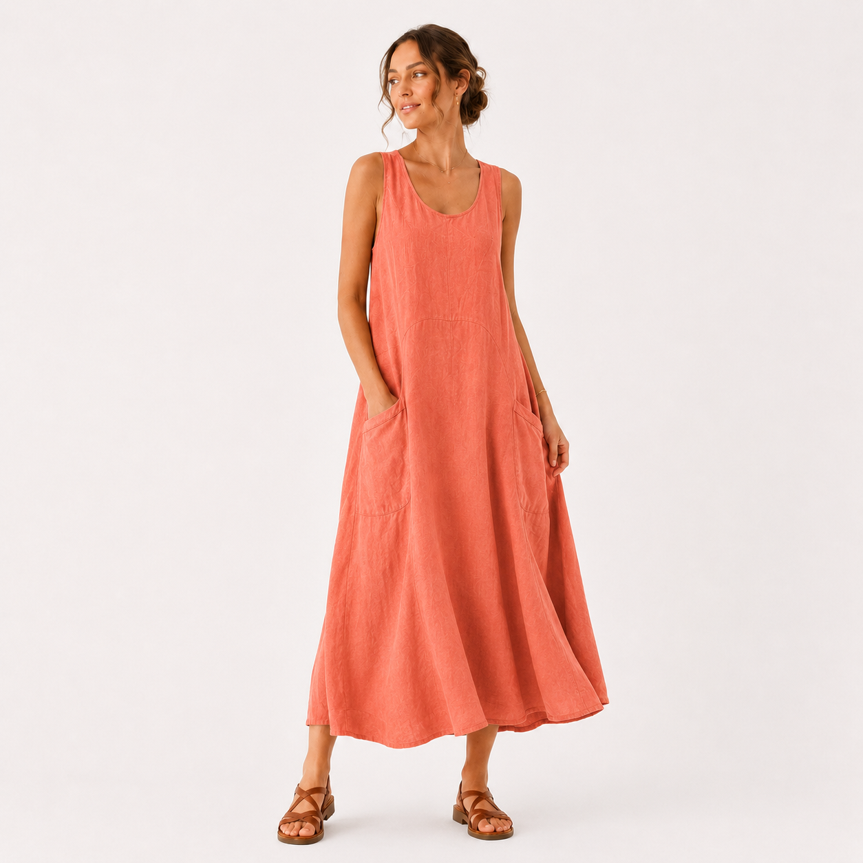 Women’s Plain Linen Summer Dress