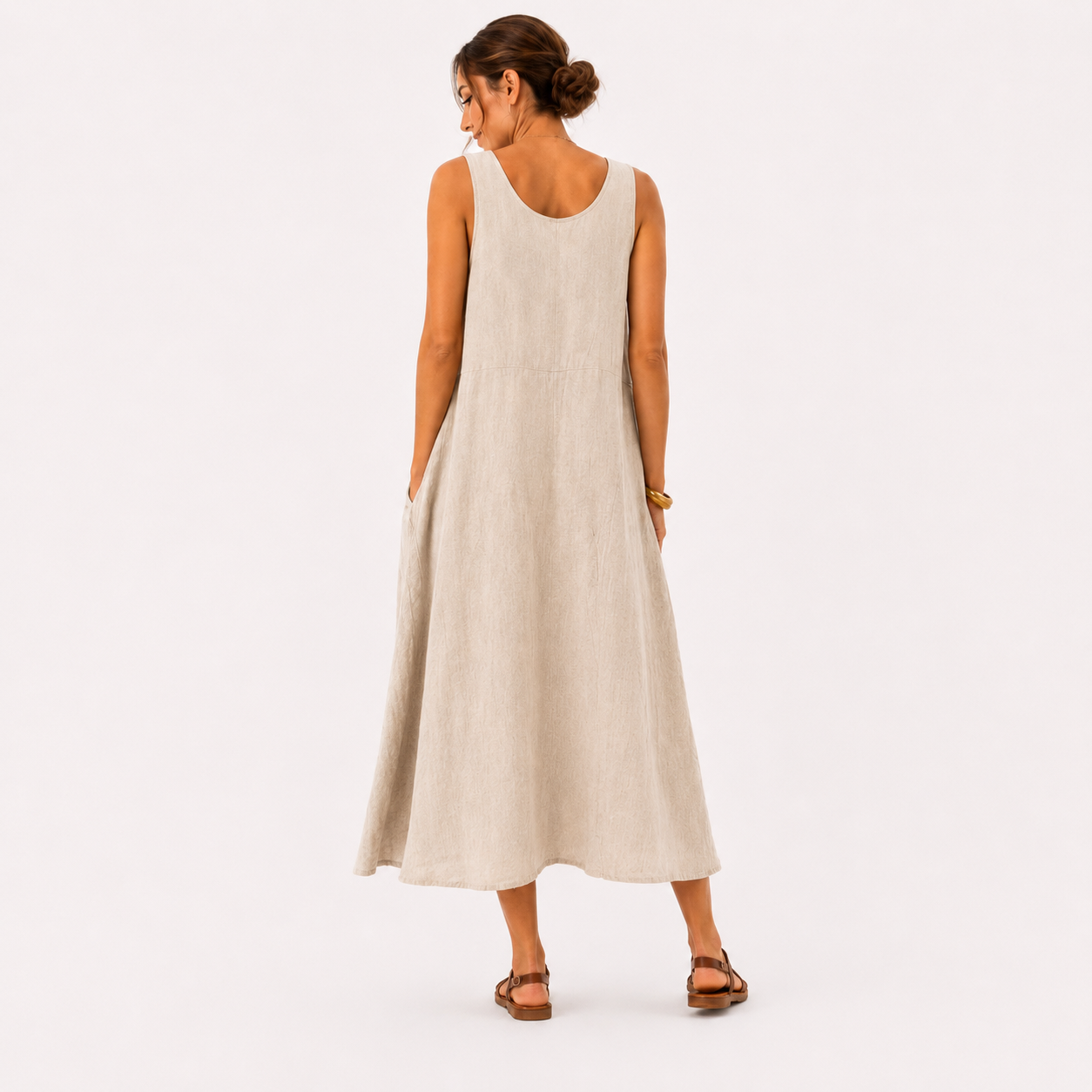 Women’s Plain Linen Summer Dress