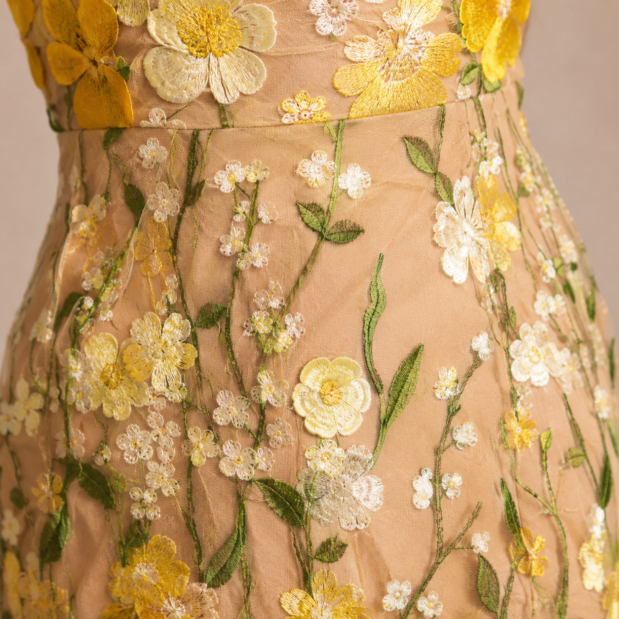 Women’s 3D Floral Mesh Maxi Dress