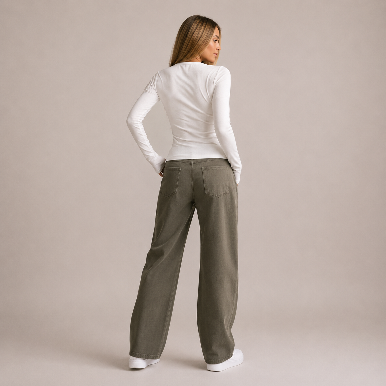 Women’s Ribbed Henley Long Sleeve Top