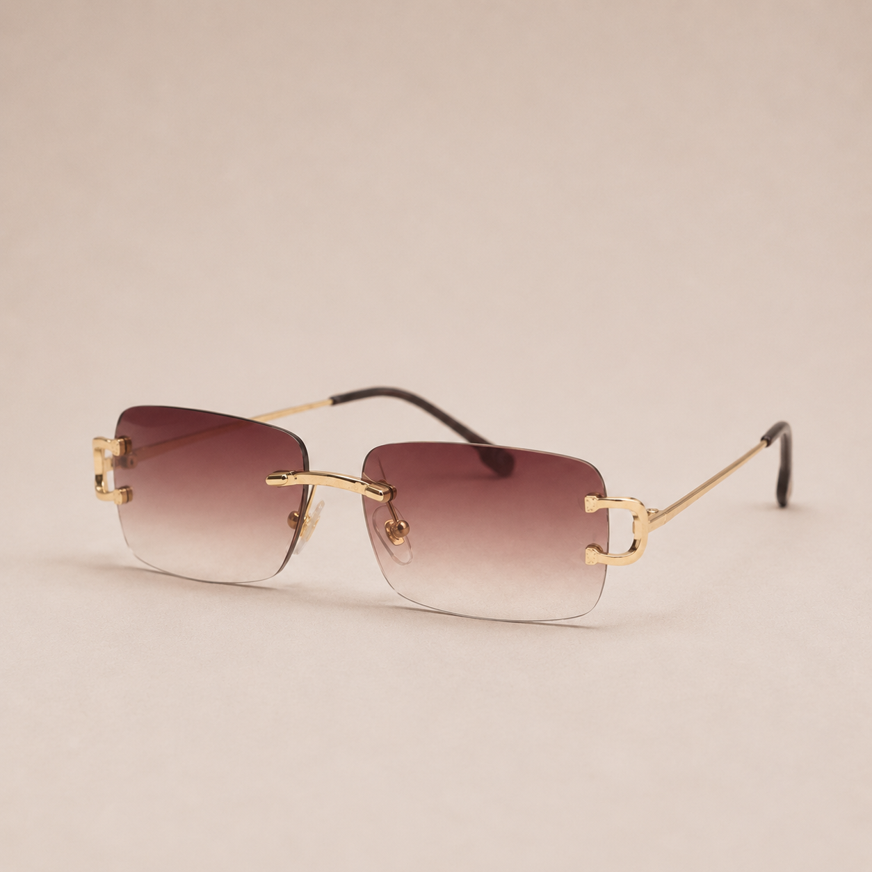 Women’s Rimless Rectangle Sunglasses