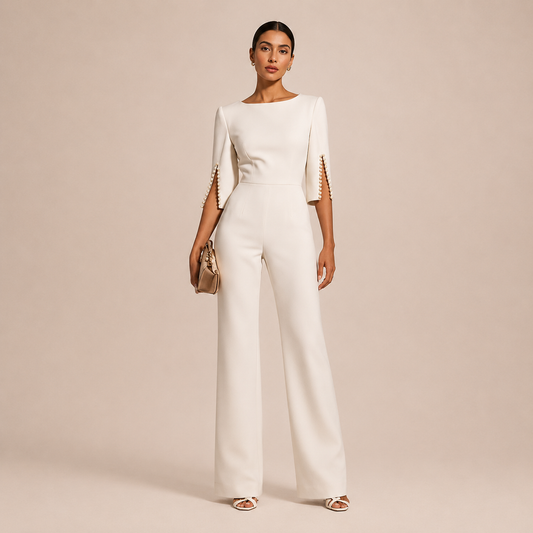 Women’s Pearl Detail Wedding Jumpsuit