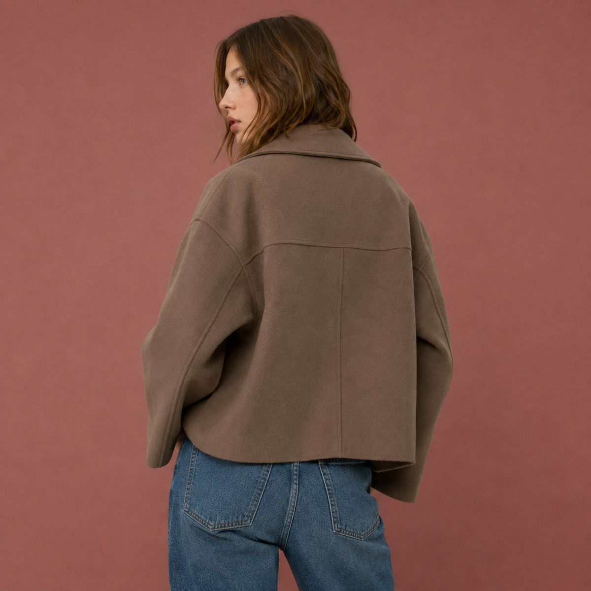 Women’s Wool Blend Double Breasted Coat
