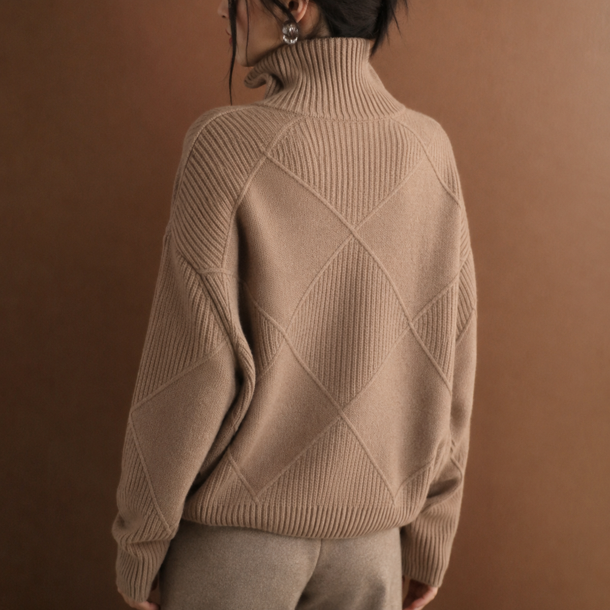 Women’s Cashmere High Neck Jumper