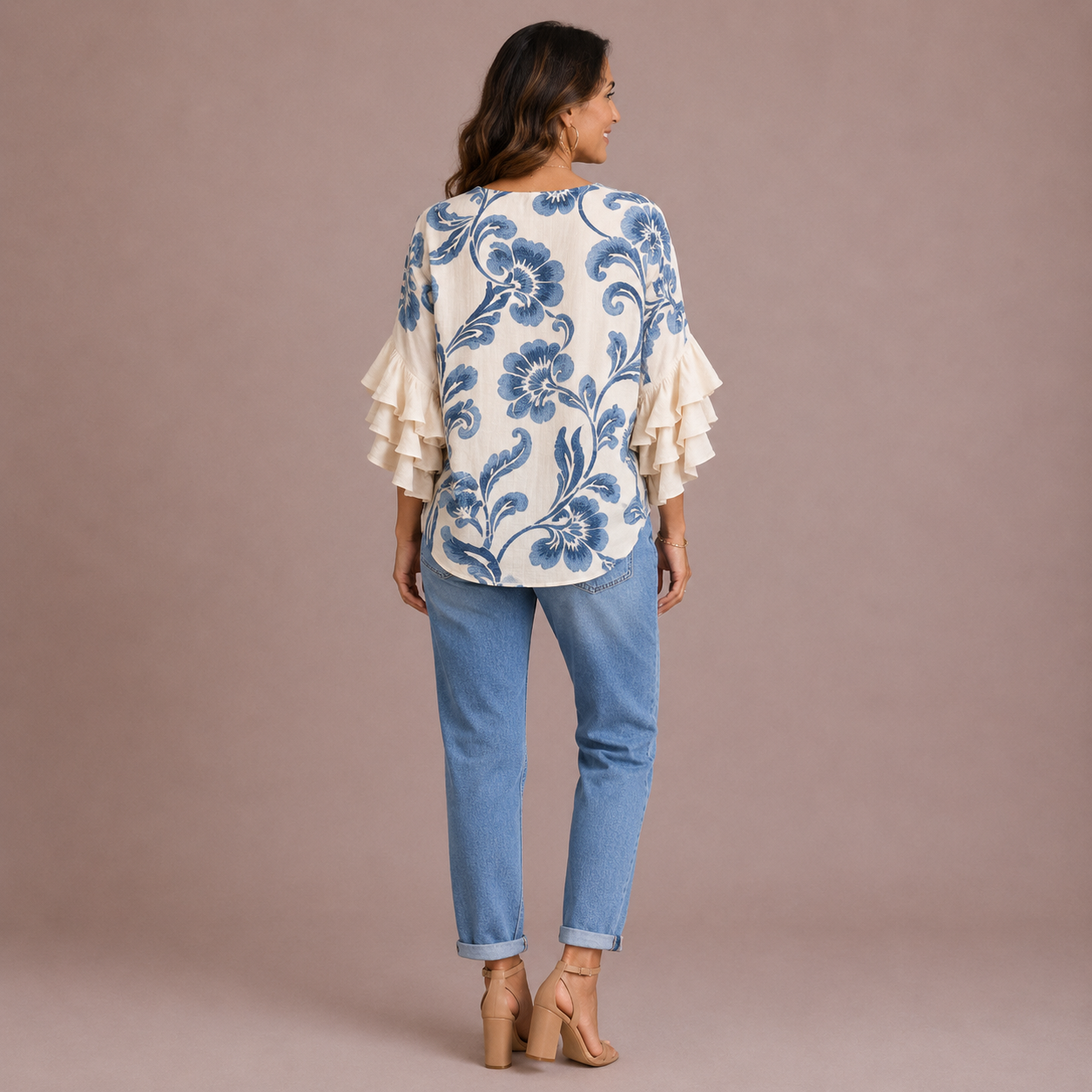 Women’s Floral V-Neck Blouse