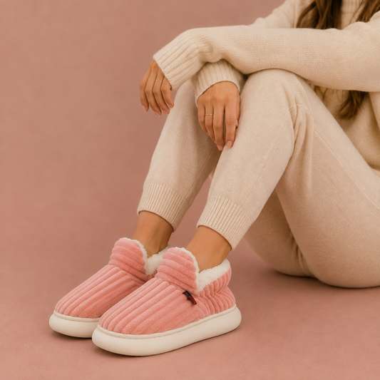 Fleece Lined Slippers | Anti-Slip