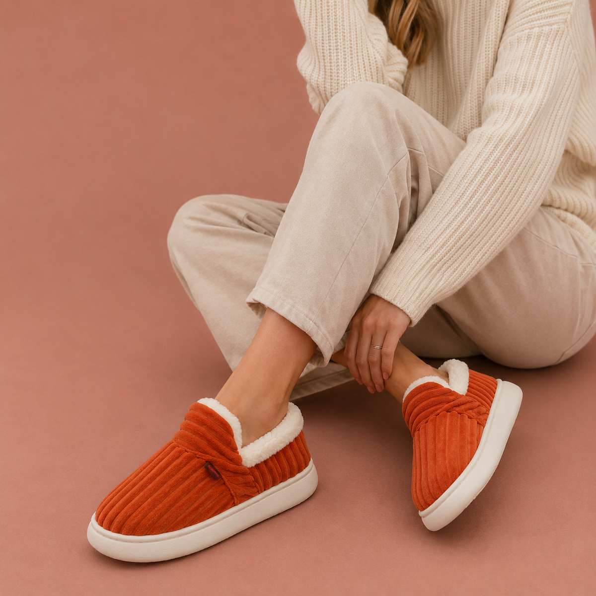 Fleece Lined Slippers | Anti-Slip