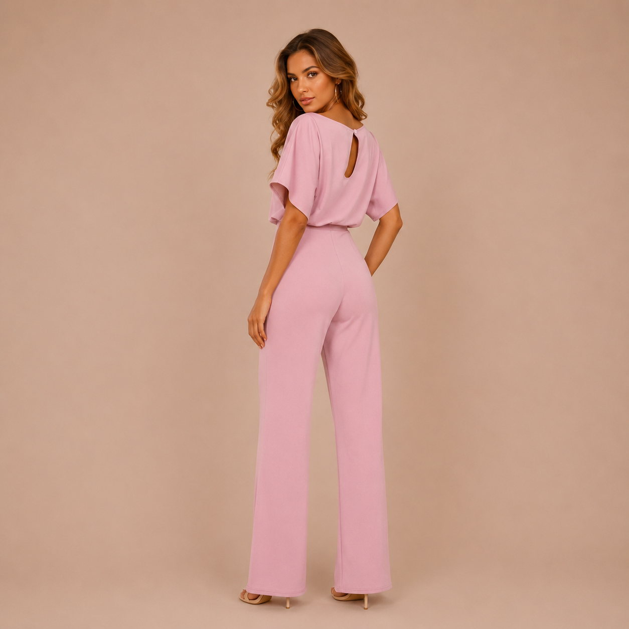 Women’s Wide Leg Belted Jumpsuit