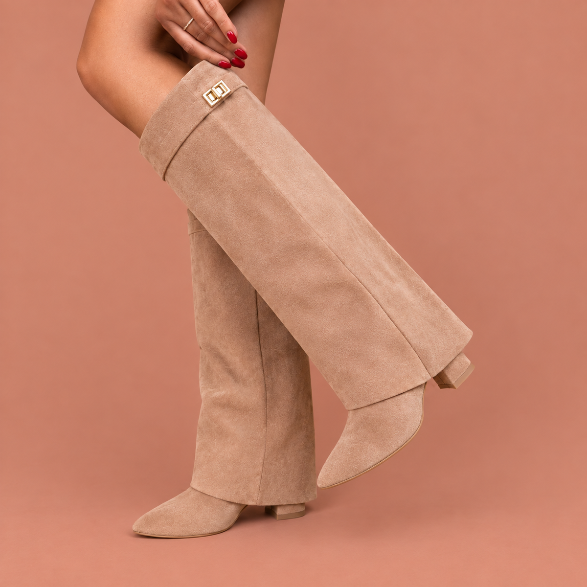 Women’s Knee High Block Heel Boots