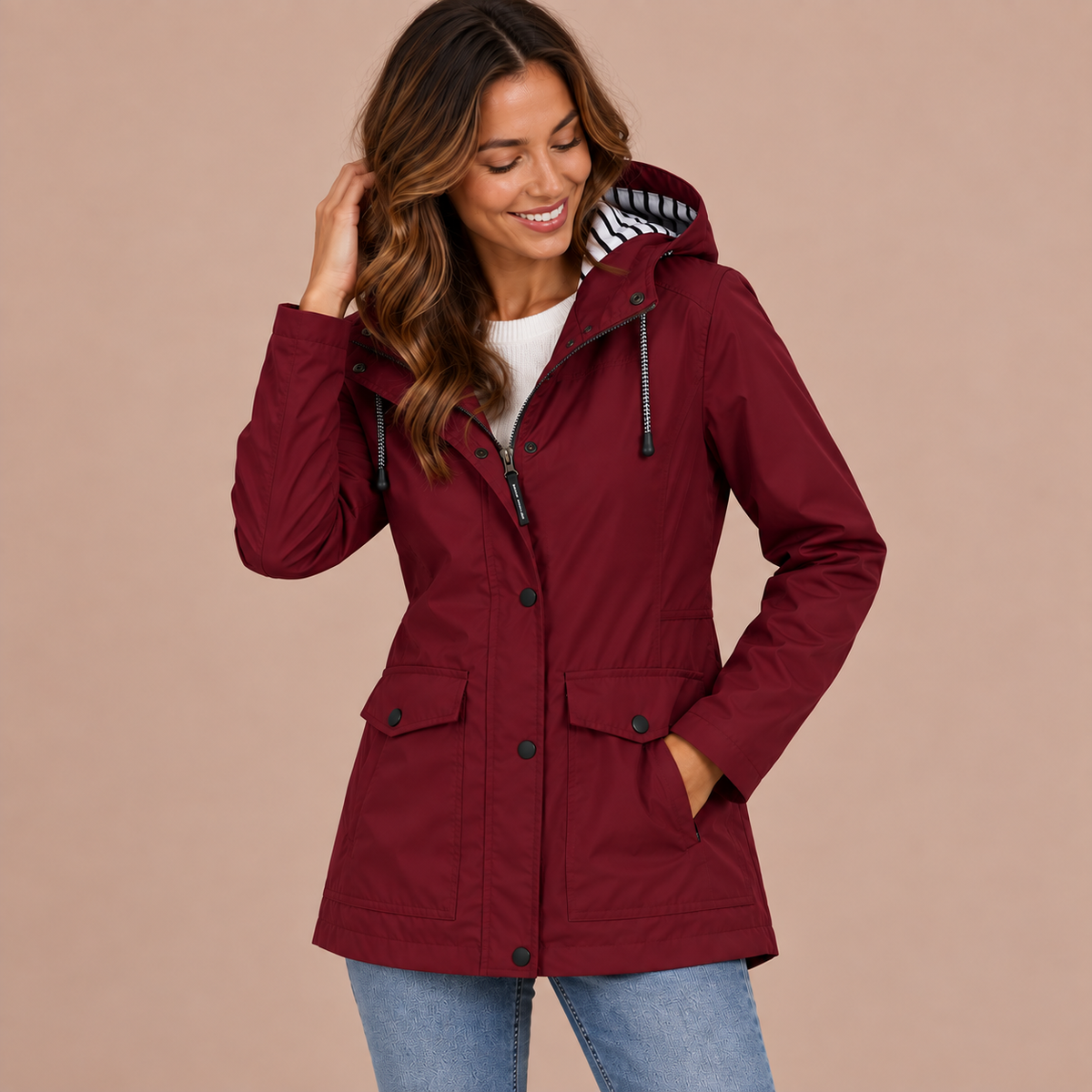 Women’s Waterproof Hooded Raincoat