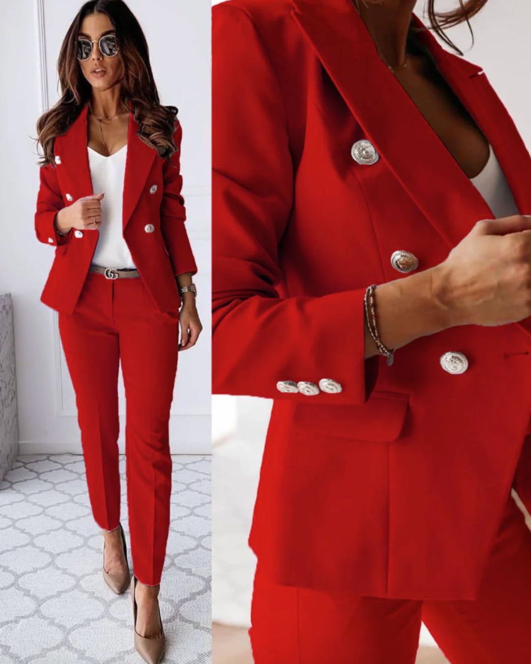 Women’s Double Breasted Trouser Suit