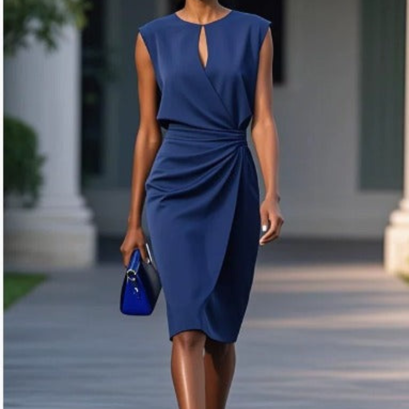 Women’s Sleeveless Flared Midi Dress