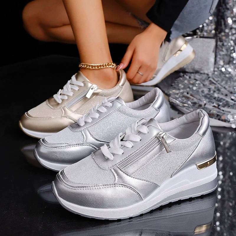 Women’s Metallic Platform Sneakers