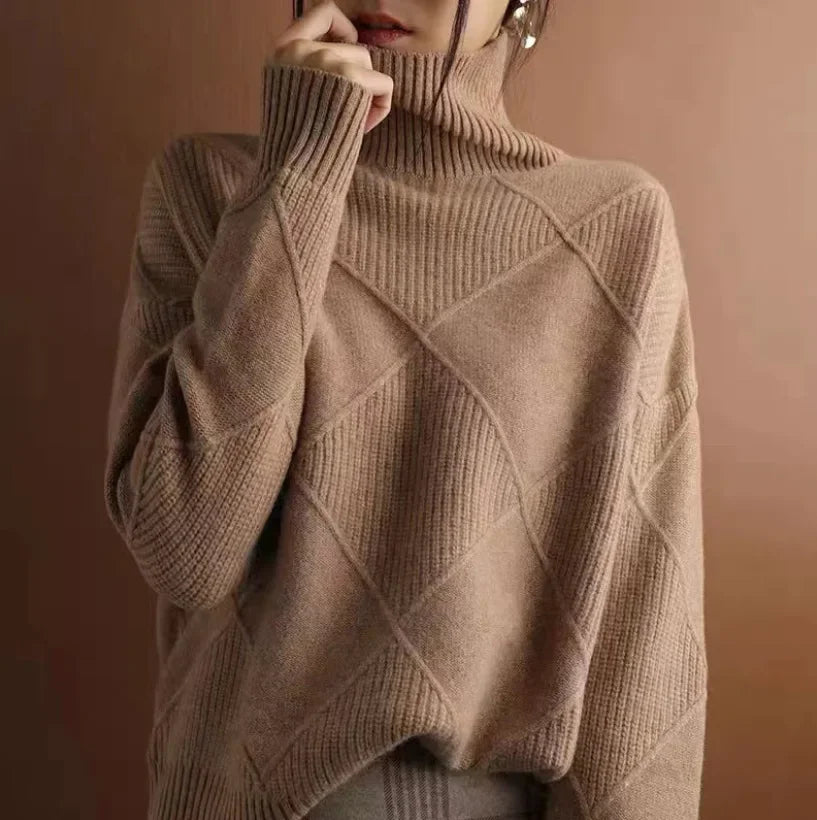 Women’s Cashmere High Neck Jumper