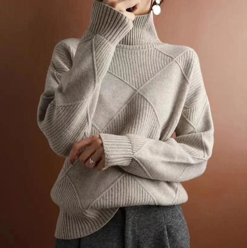 Women’s Cashmere High Neck Jumper