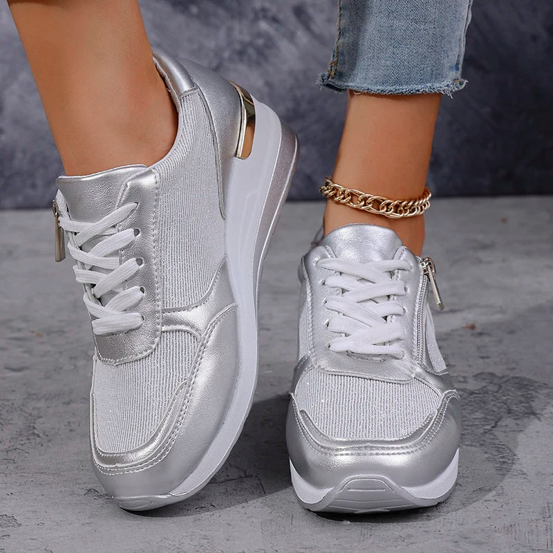 Women’s Metallic Platform Sneakers