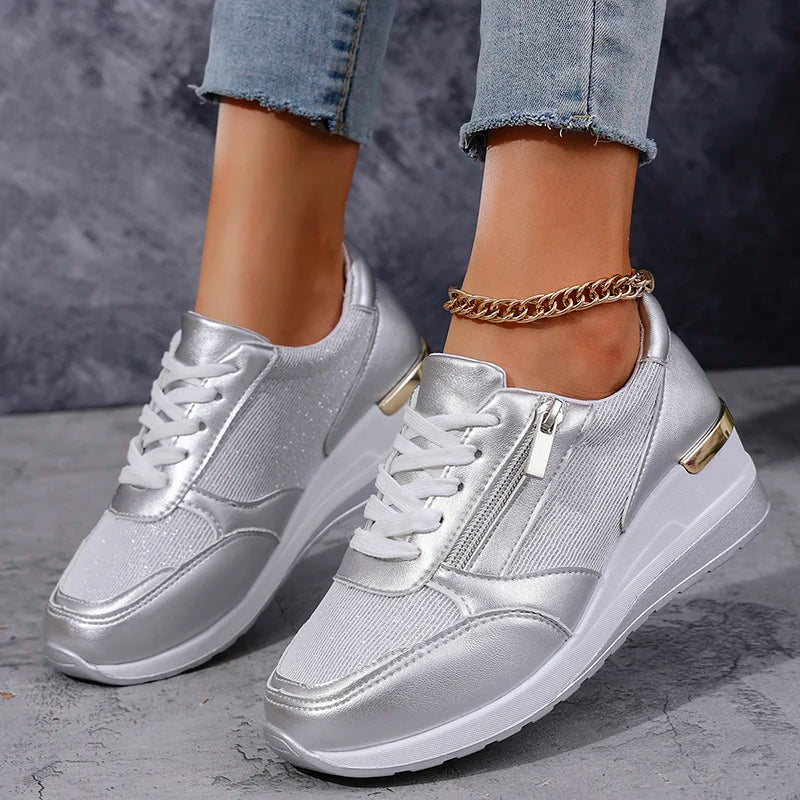 Women’s Metallic Platform Sneakers