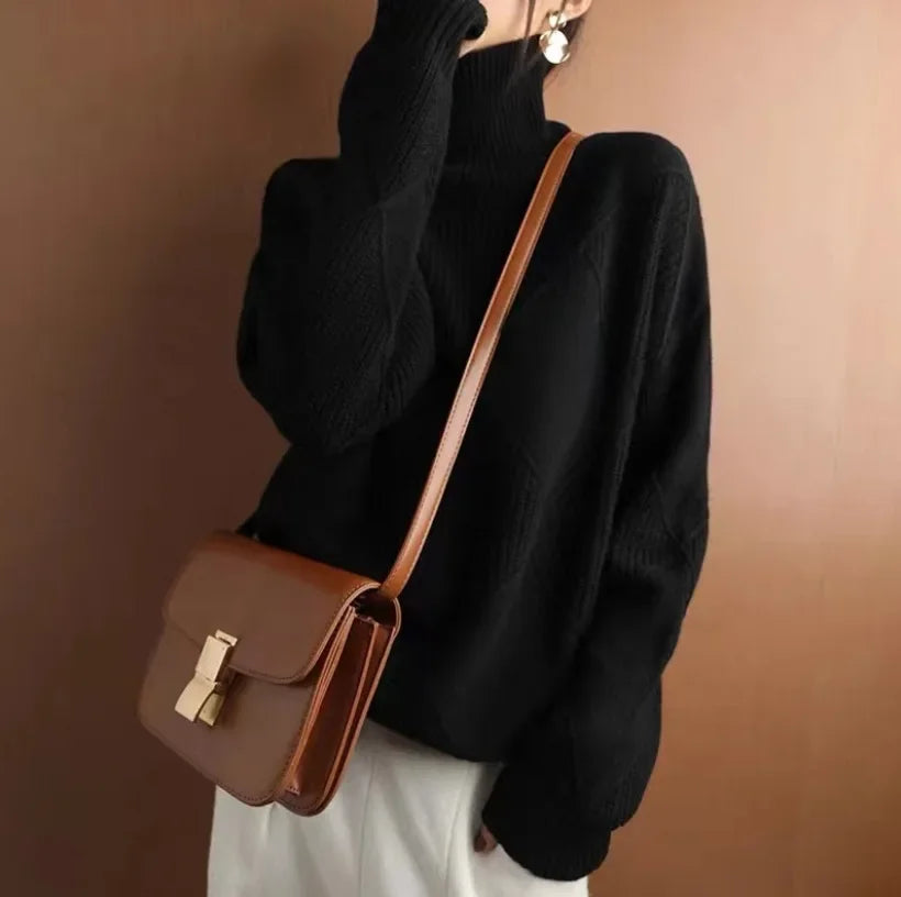 Women’s Cashmere High Neck Jumper