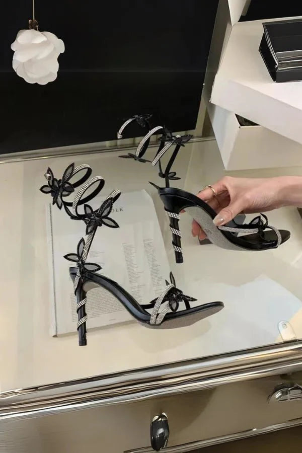 Women’s Butterfly Lace-Up Heels