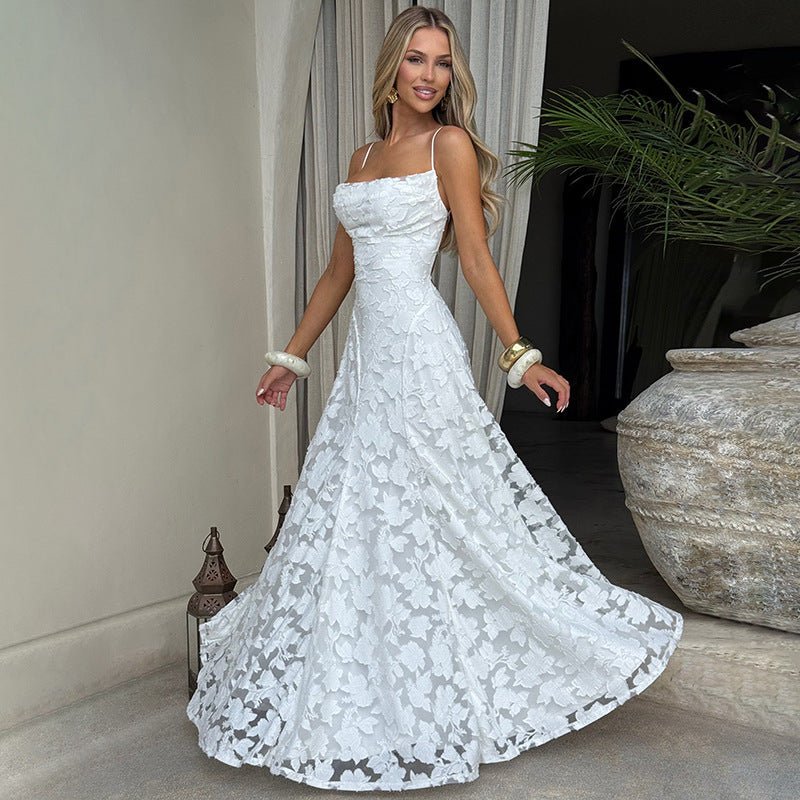 Women’s Floral Spaghetti Strap Maxi Dress