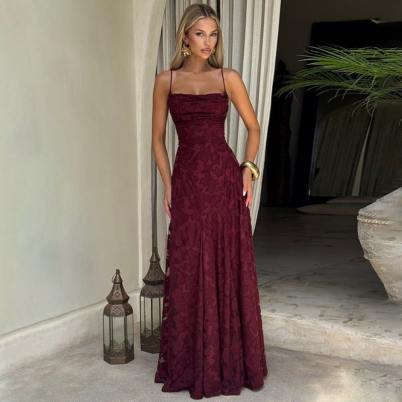 Women’s Floral Spaghetti Strap Maxi Dress