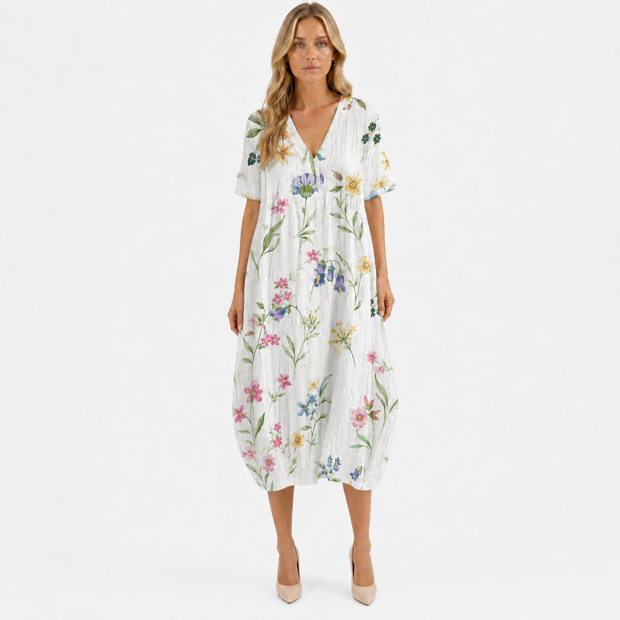 Women’s Floral V-Neck Summer Dress