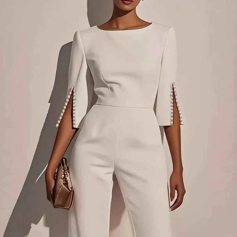 Women’s Pearl Detail Wedding Jumpsuit