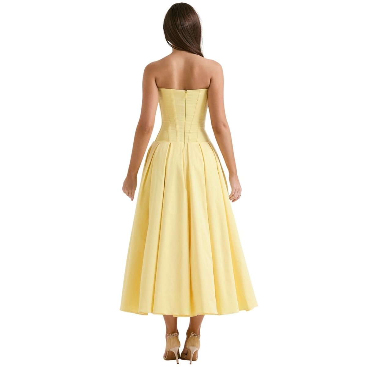 Women’s Strapless Corset Midi Dress
