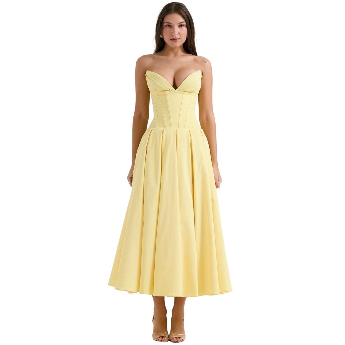 Women’s Strapless Corset Midi Dress