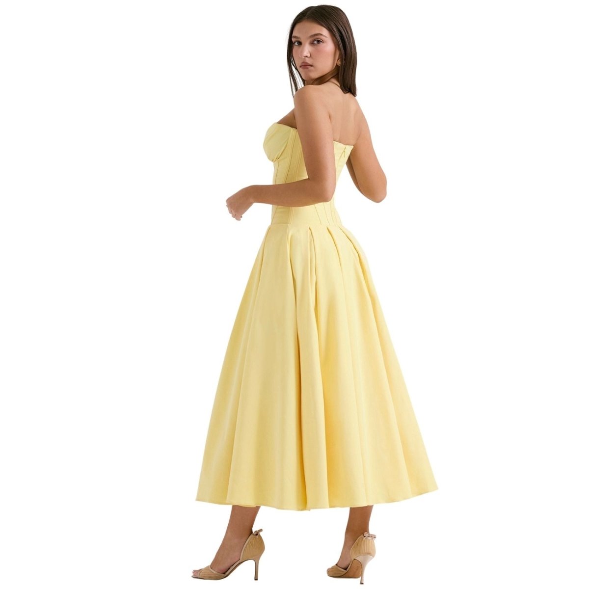 Women’s Strapless Corset Midi Dress
