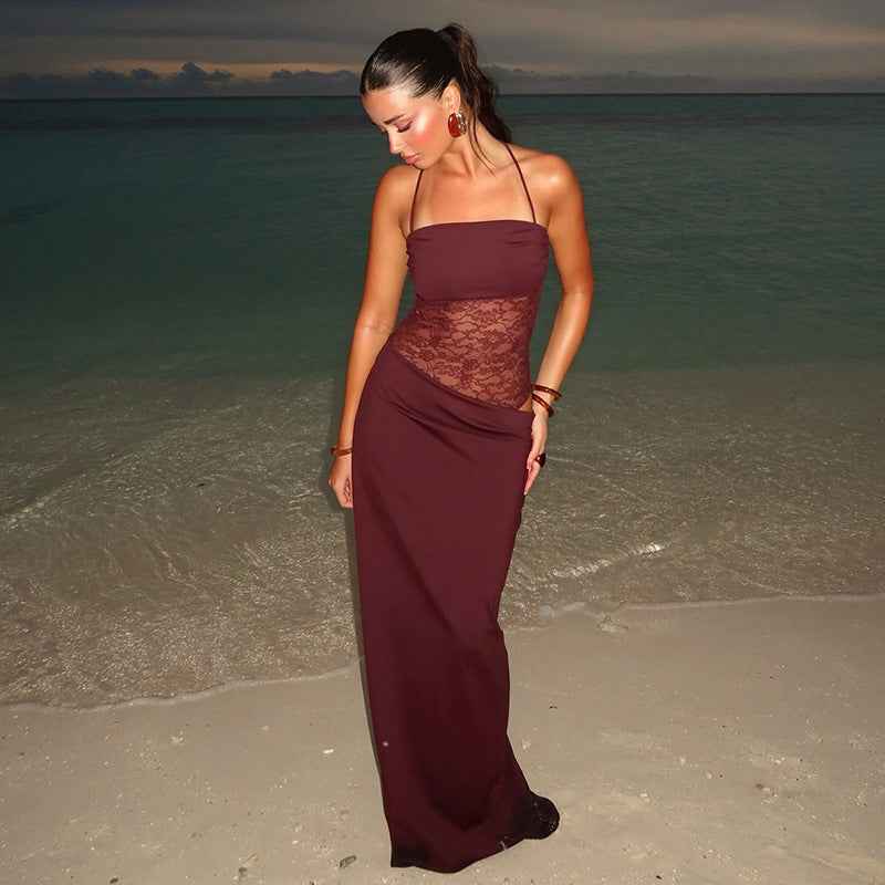 Women’s Lace Corset Maxi Dress