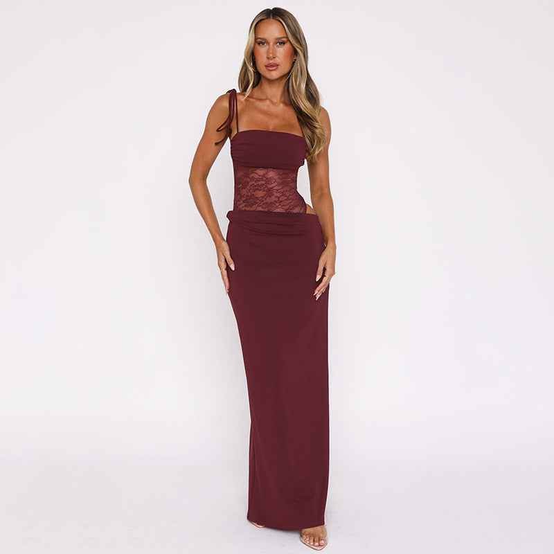 Women’s Lace Corset Maxi Dress