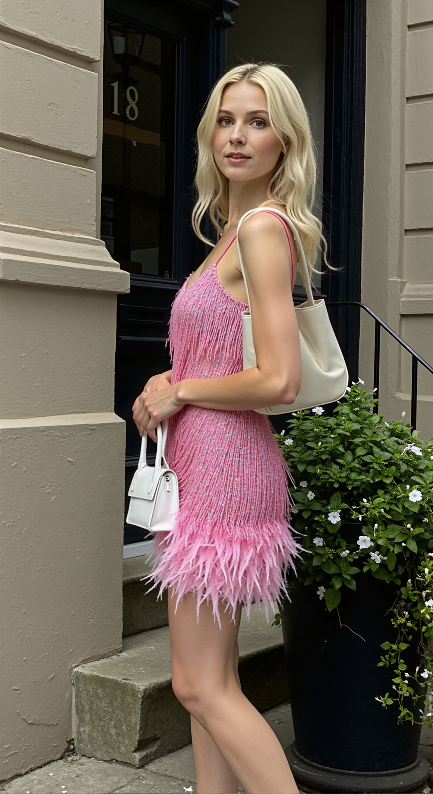 Women’s Sequin Feather Cocktail Dress